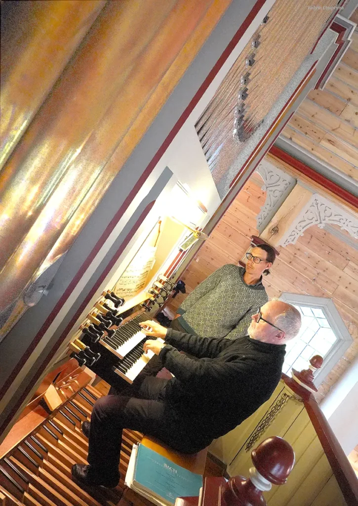 Organ portrait Kaare Nordstoga at Fortun church, Norway 2026. Photo by Vadim Chuprina.